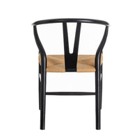 Pack de 2 sillas negras de madera de olmo