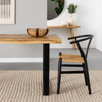 Pack de 2 sillas negras de madera de olmo