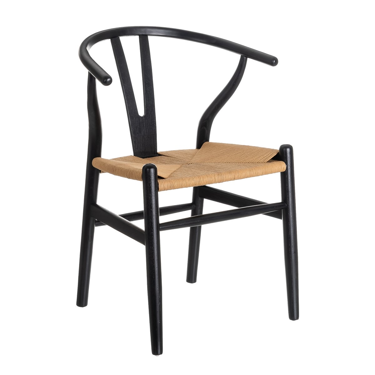 Pack de 4 sillas negras de madera de olmo