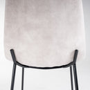 Pack de 2 sillas Gina de terciopelo beige con patas de metal negro
