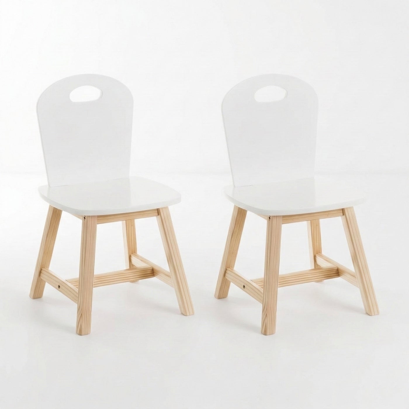 Pack de 2 sillas infantiles blancas