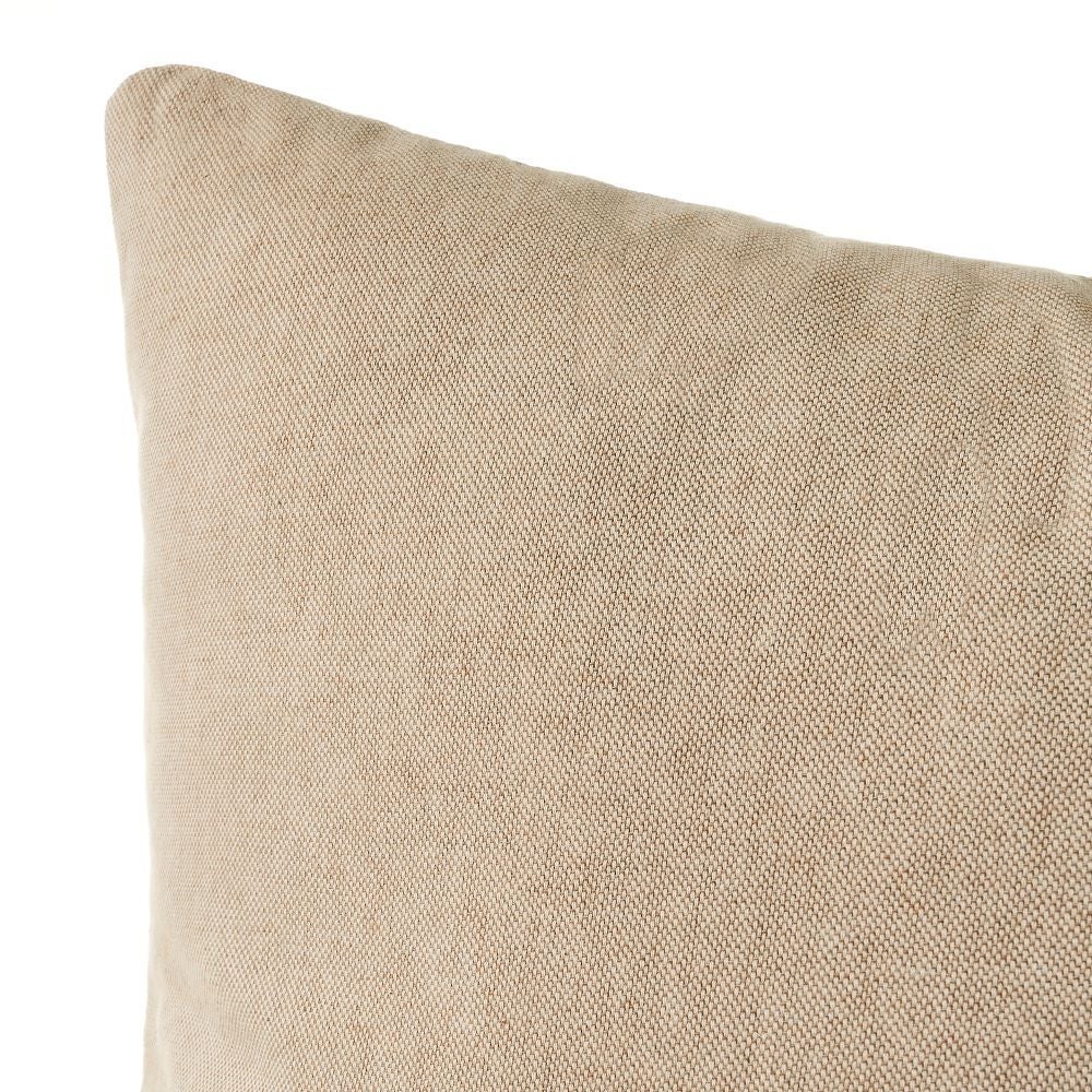 Set de 5 cojines de rayas beige de algodón natural de 45x45 cm