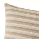 Set de 5 cojines de rayas beige de algodón natural de 45x45 cm