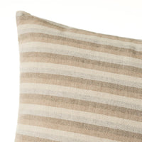 Set de 5 cojines de rayas beige de algodón natural de 45x45 cm