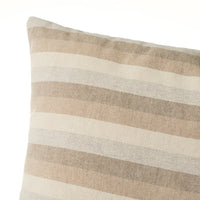 Set de 5 cojines de rayas beige de algodón natural de 45x45 cm