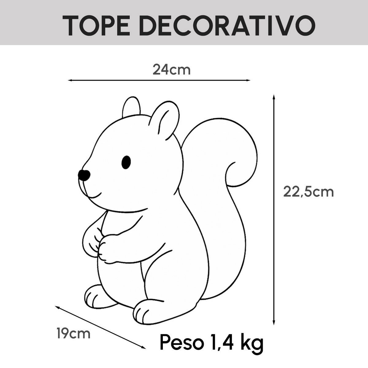 Set de 2 topes de puerta Ardillas 1,4 kg