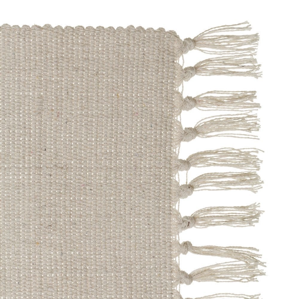 Set de 3 alfombras rectangulares beige gris y marrón de algodón de 50x80cm