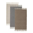Set de 3 alfombras rectangulares beige gris y marrón de algodón de 50x80cm