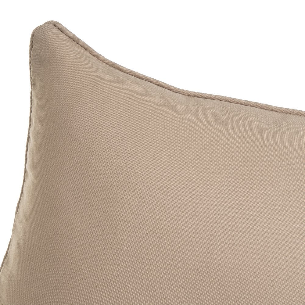 2 cojines lisos beige de tela de loneta de 50x30 cm con relleno