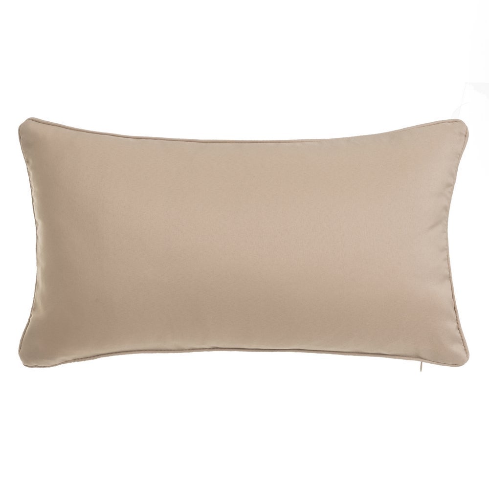 2 cojines lisos beige de tela de loneta de 50x30 cm con relleno