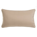 2 cojines lisos beige de tela de loneta de 50x30 cm con relleno