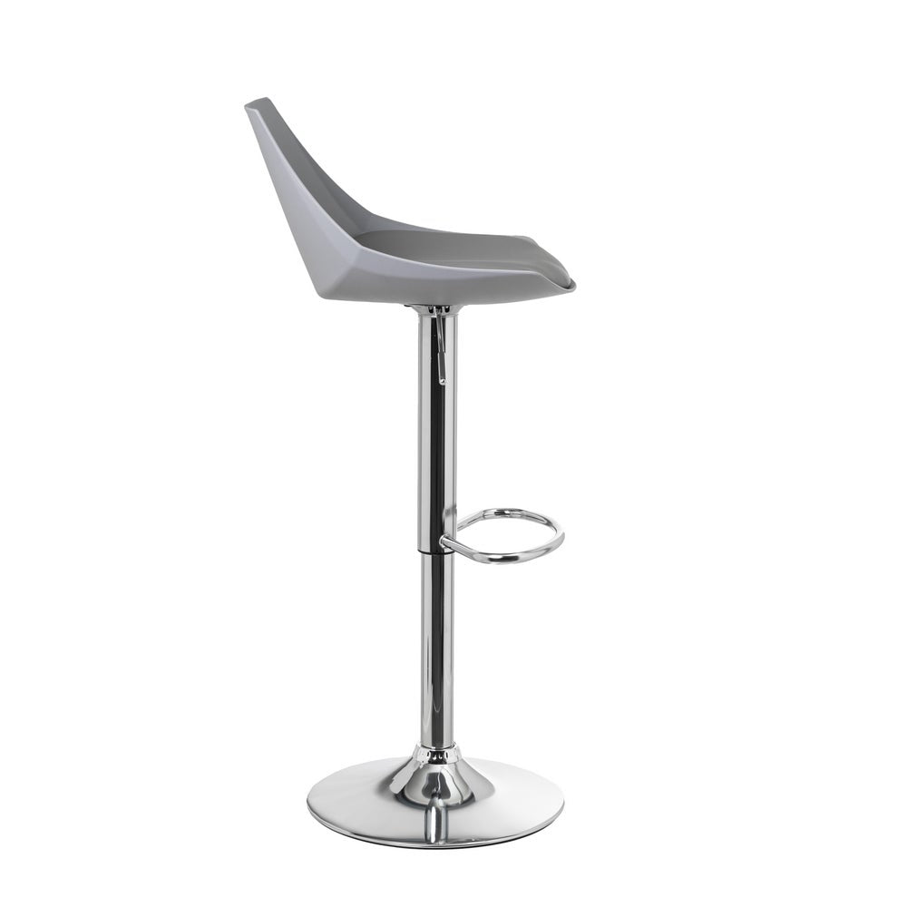 Set de 2 taburetes giratorios grises de 104 cm