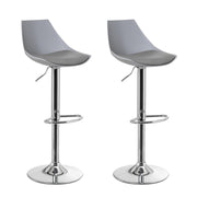 Conjunto de 2 bancos giratórios cinzentos de 104 cm