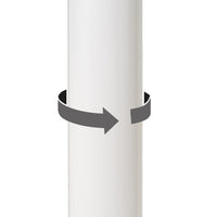 Set de 2 taburetes giratorios blancos de 104 cm