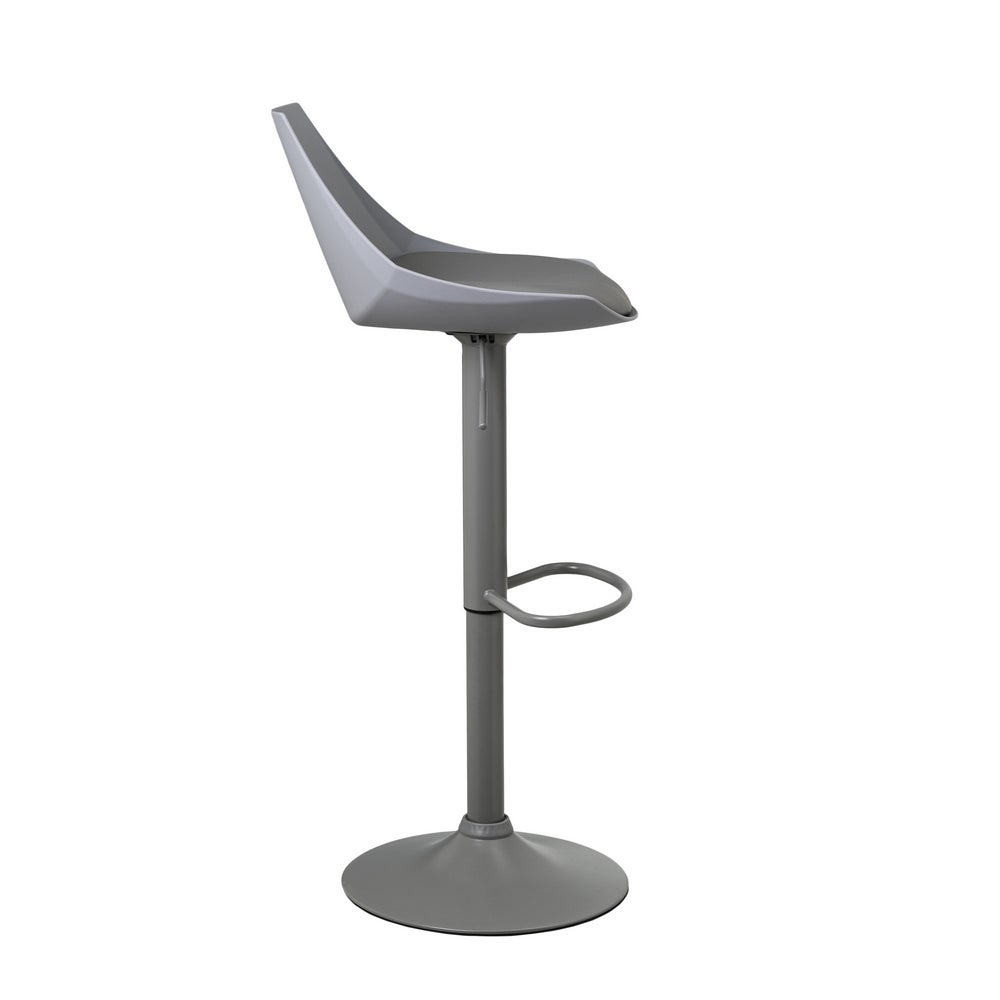 Set de 2 taburetes giratorios grises 104 cm