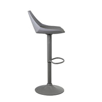 Set de 2 taburetes giratorios grises 104 cm