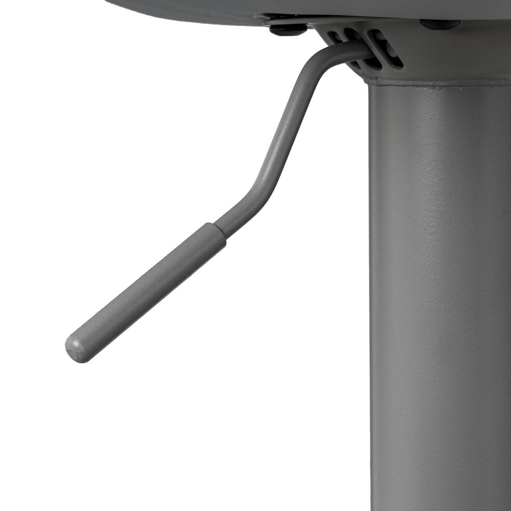 Set de 2 taburetes giratorios grises 104 cm