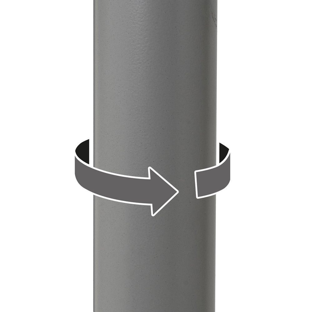 Set de 2 taburetes giratorios grises 104 cm