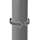 Set de 2 taburetes giratorios grises 104 cm