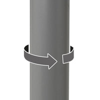Set de 2 taburetes giratorios grises 104 cm