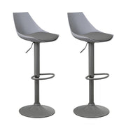 Conjunto de 2 bancos giratórios cinzentos 104 cm