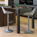 Set de 2 taburetes giratorios grises 104 cm