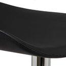 Set de 2 taburetes negros giratorios de polipiel y metal de 83 cm