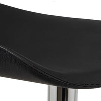 Set de 2 taburetes negros giratorios de polipiel y metal de 83 cm
