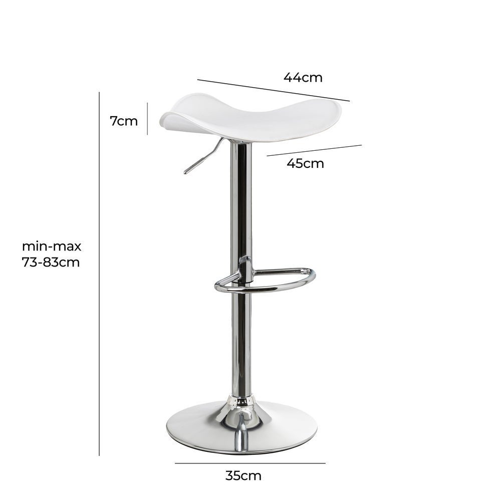Set de 2 taburetes giratorios blancos