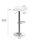 Set de 2 taburetes giratorios blancos
