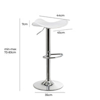 Set de 2 taburetes giratorios blancos