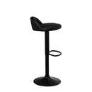 Set de 2 taburetes giratorios negros