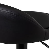 Set de 2 taburetes giratorios negros