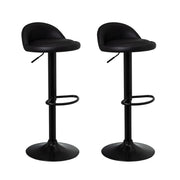 Conjunto de 2 bancos giratórios pretos
