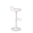 Set de 2 taburetes giratorios acolchados blancos