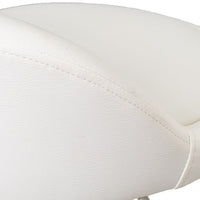 Set de 2 taburetes giratorios acolchados blancos