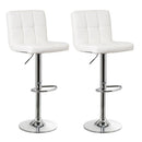 Set de 2 taburetes giratorios blancos de 113 cm
