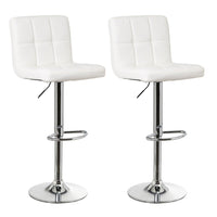 Set de 2 taburetes giratorios blancos de 113 cm