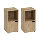 Set de 2 mesitas de noche con 1 puerta de MDF de 30x29x61 cm