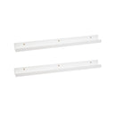 Set de 2 estantes repisa para cuadros de MDF blancos de 80 cm