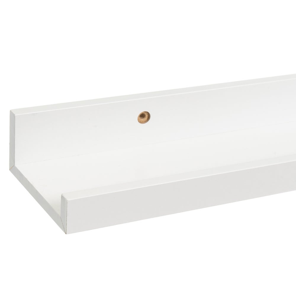 Set de 2 estantes repisa para cuadros de MDF blancos de 80 cm