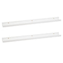 Set de 2 estantes repisa para cuadros de MDF blancos de 100 cm