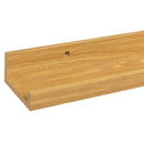 Set de 2 estantes repisa para cuadros de MDF natural de 100 cm