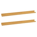 Set de 2 estantes repisa para cuadros de MDF natural de 100 cm