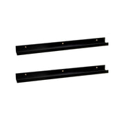 2 estantes flotantes de pared de madera negra para cuadros de 80x9,5x5 cm