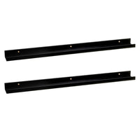 Set de 2 estantes repisa para cuadros de MDF negros de 100 cm