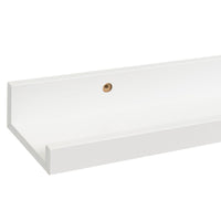Set de 2 estantes repisa para cuadros de MDF blancos de 60 cm