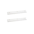 Set de 2 estantes repisa para cuadros de MDF blancos de 60 cm