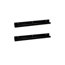 Set de 2 estantes repisa para cuadros de MDF negros de 60 cm