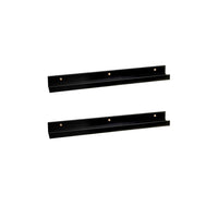 Set de 2 estantes repisa para cuadros de MDF negros de 60 cm